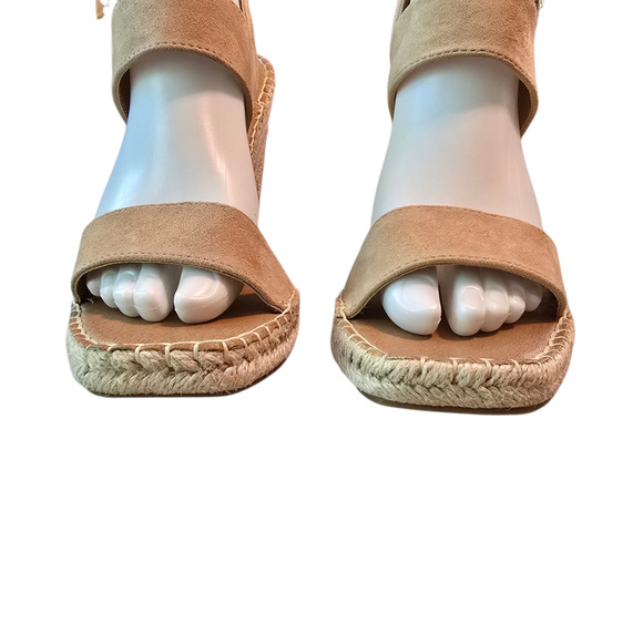 Steve Madden Womens Uri Wedge Sandal Espadrille Slingback Size 9.5M Tan Suede - Picture 6 of 10